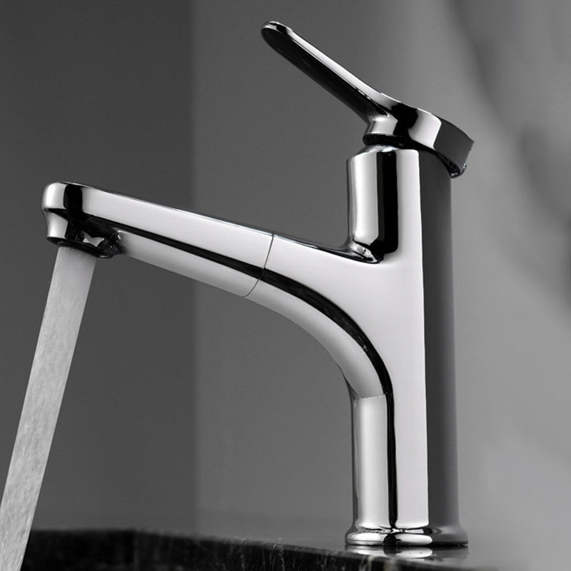 Simplicity Brass Sink Faucet Low Arc Single Color Centerset Vanity Faucet for the Bathroom