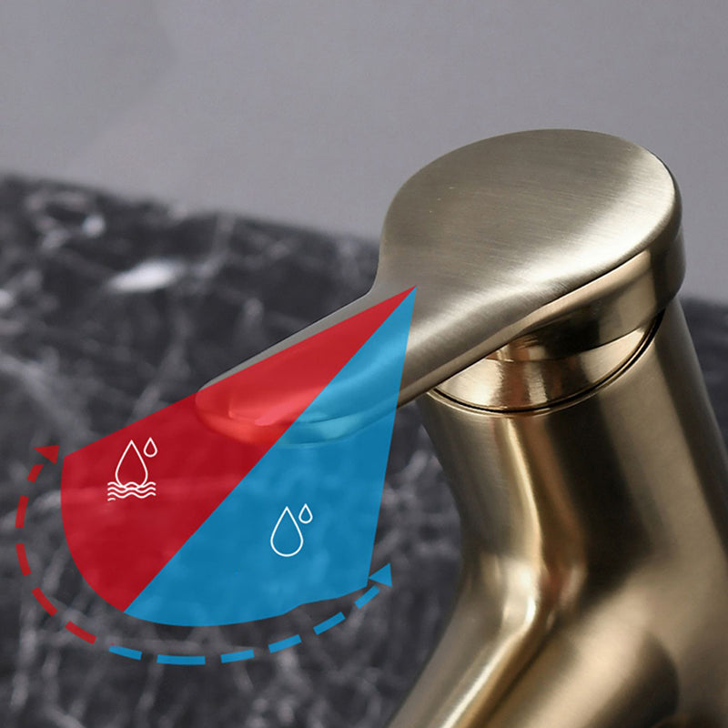 Simplicity Brass Sink Faucet Low Arc Single Color Centerset Vanity Faucet for the Bathroom