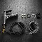 Simplicity Brass Sink Faucet Low Arc Single Color Centerset Vanity Faucet for the Bathroom