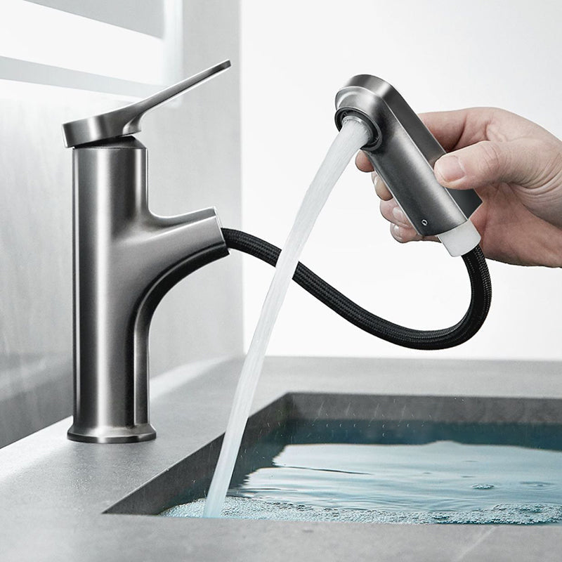 Simplicity Brass Sink Faucet Low Arc Single Color Centerset Vanity Faucet for the Bathroom