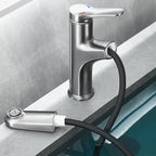 Simplicity Brass Sink Faucet Low Arc Single Color Centerset Vanity Faucet for the Bathroom