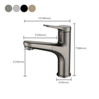 Simplicity Brass Sink Faucet Low Arc Single Color Centerset Vanity Faucet for the Bathroom