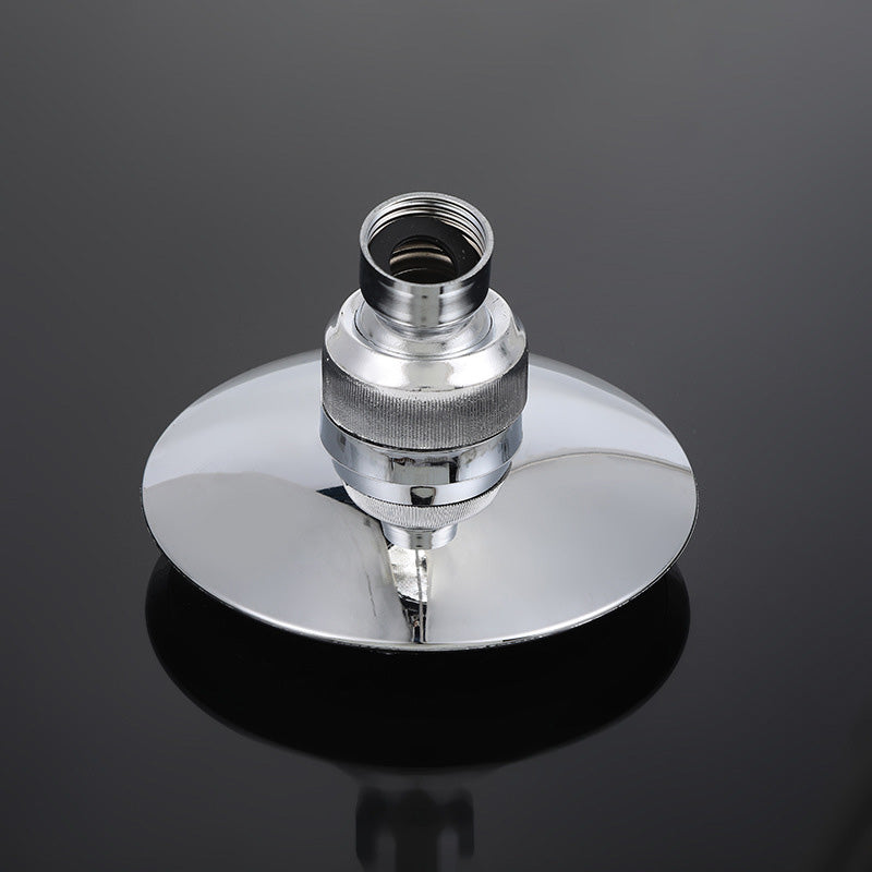 Round Shape Shower Head Modern Swiveling Wall Mounted Fixed Shower Head