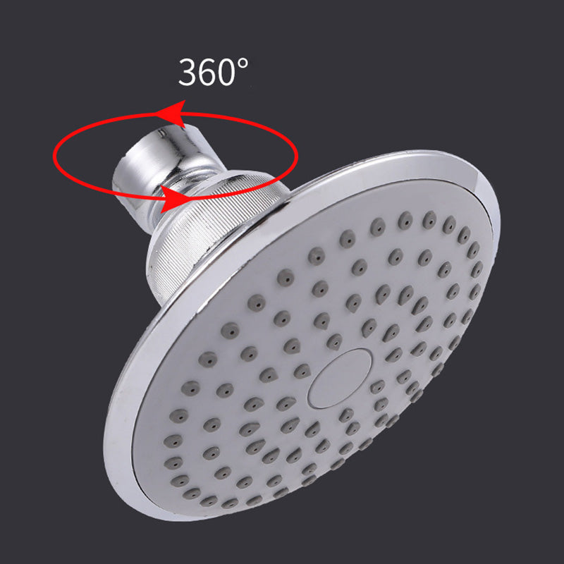 Round Shape Shower Head Modern Swiveling Wall Mounted Fixed Shower Head