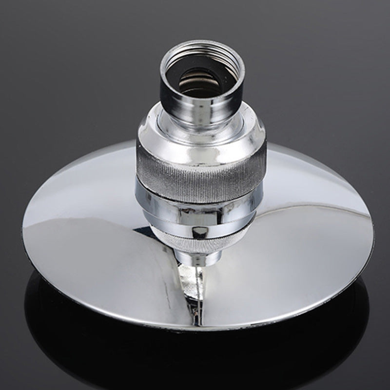 Round Shape Shower Head Modern Swiveling Wall Mounted Fixed Shower Head