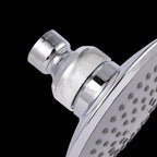 Round Shape Shower Head Modern Swiveling Wall Mounted Fixed Shower Head