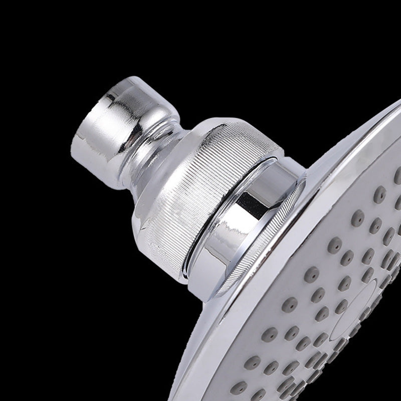 Round Shape Shower Head Modern Swiveling Wall Mounted Fixed Shower Head