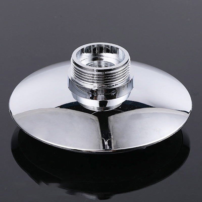 Round Shape Shower Head Modern Swiveling Wall Mounted Fixed Shower Head
