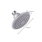Round Shape Shower Head Modern Swiveling Wall Mounted Fixed Shower Head