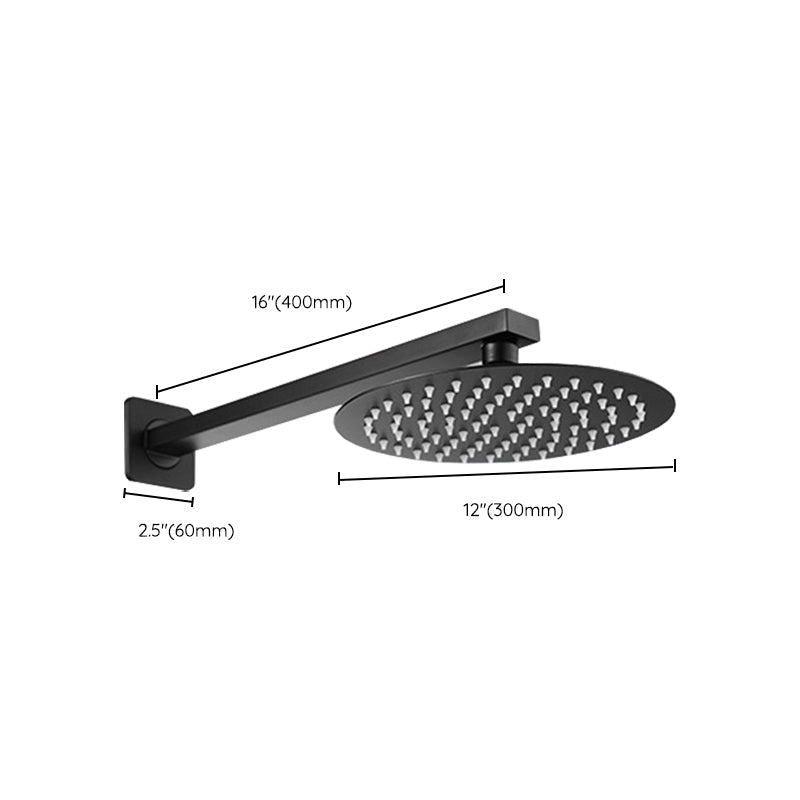 Square and Round Shower Head made of Stainless Steel, Fixed Mounted Ceiling Shower Head in Black