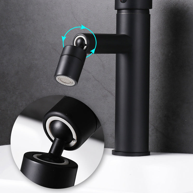 Modern Sink Faucet Copper Lever Handle Low Arc Pull Out Sink Faucet