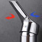 Modern Sink Faucet Copper Lever Handle Low Arc Pull Out Sink Faucet