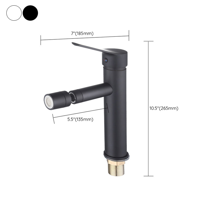 Modern Sink Faucet Copper Lever Handle Low Arc Pull Out Sink Faucet