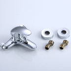 Modern Silver Bathtub Spout Single-Hole and Two-Hole Installation Faucet