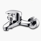 Modern Silver Bathtub Spout Single-Hole and Two-Hole Installation Faucet