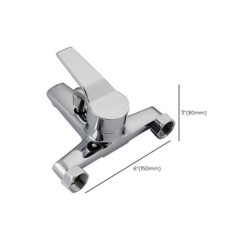 Modern Silver Bathtub Spout Single-Hole and Two-Hole Installation Faucet