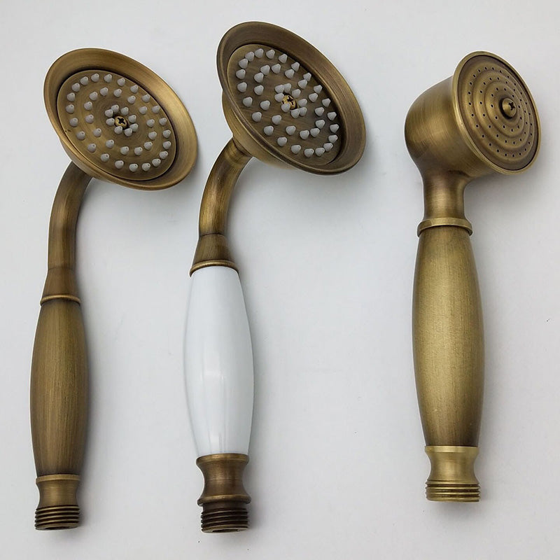 Traditional Handheld Shower Head with Hose Polished Brass Wall Mounted Shower Head