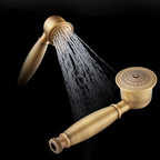 Traditional Handheld Shower Head with Hose Polished Brass Wall Mounted Shower Head