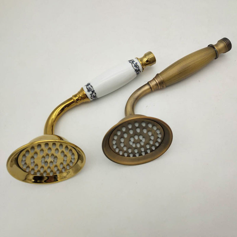 Traditional Handheld Shower Head with Hose Polished Brass Wall Mounted Shower Head