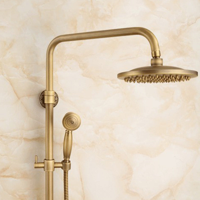 Traditional Handheld Shower Head with Hose Polished Brass Wall Mounted Shower Head