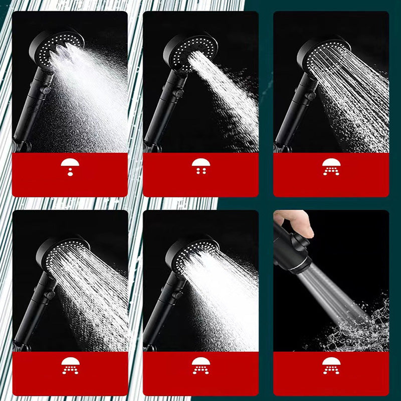 Round Handheld Shower Head Plastic Adjustable Spray Pattern Shower Head for Home
