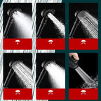 Round Handheld Shower Head Plastic Adjustable Spray Pattern Shower Head for Home