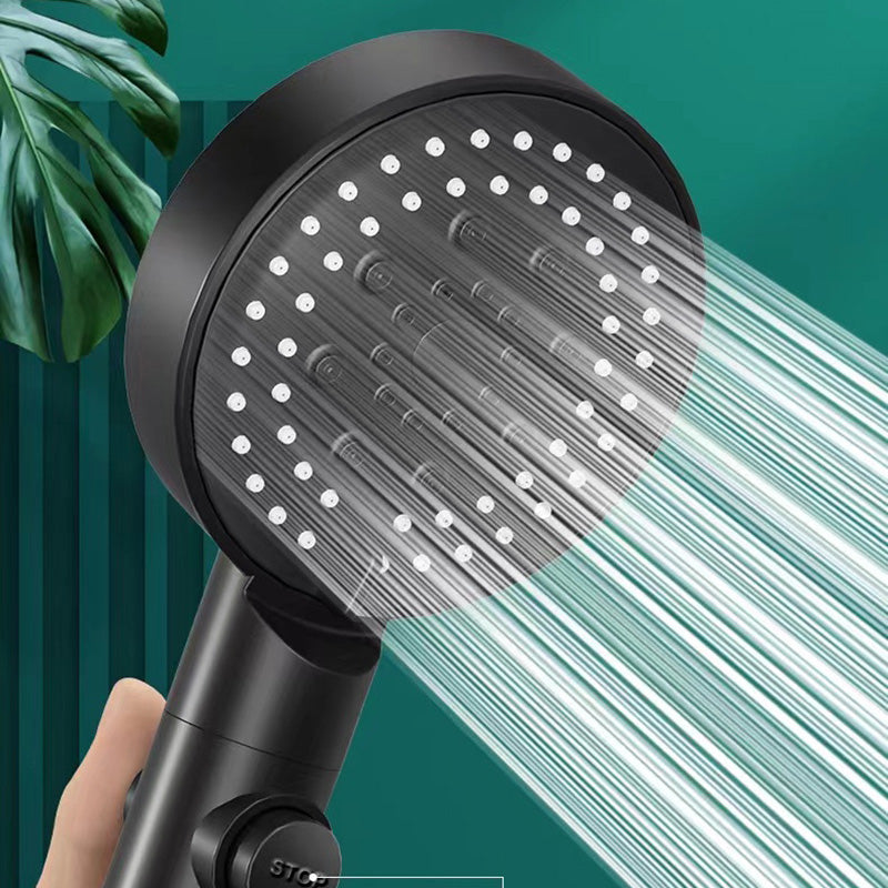 Round Handheld Shower Head Plastic Adjustable Spray Pattern Shower Head for Home