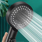 Round Handheld Showerhead Plastic Adjustable Spray Pattern Showerhead for Home