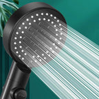 Round Handheld Shower Head Plastic Adjustable Spray Pattern Shower Head for Home