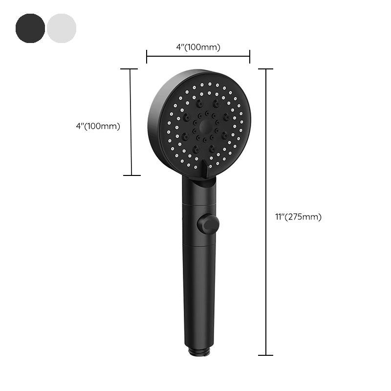 Round Handheld Shower Head Plastic Adjustable Spray Pattern Shower Head for Home