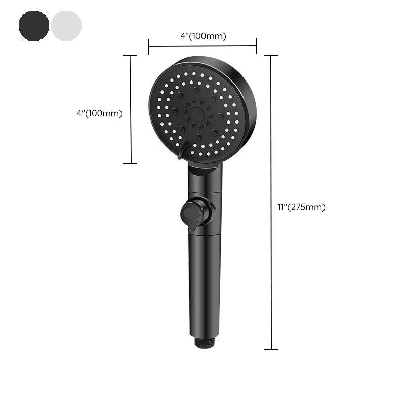 Round Handheld Shower Head Plastic Adjustable Spray Pattern Shower Head for Home