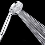 Silver Hand Shower 3 Jets Stainless Steel Wall-Mounted Shower Head