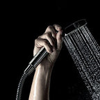 Silver Hand Shower 3 Jets Stainless Steel Wall-Mounted Shower Head