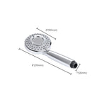Silver Hand Shower 3 Jets Stainless Steel Wall-Mounted Shower Head