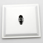 Silver Square Double Shower Head Modern Water Filtration Wall Mounted Shower Head