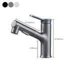 Modern bathroom sink faucet with brass lever handles and swivel spout