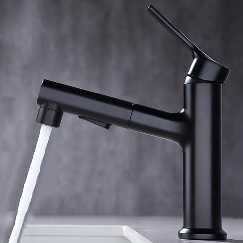 Round Vessel Sink Bathroom Faucet Simple Style Faucet with Brass Material