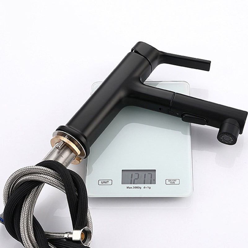 Round Vessel Sink Bathroom Faucet Simple Style Faucet with Brass Material