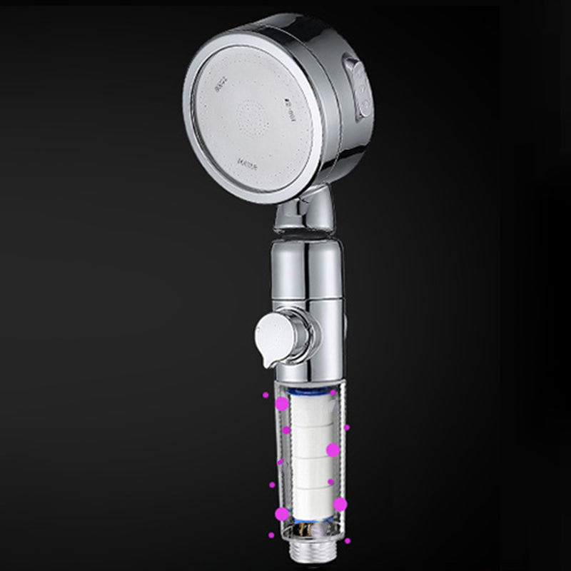 Modern Handheld Shower Head Silver Round Standard Shower Heads