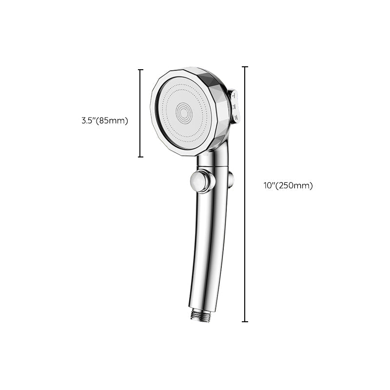 Modern Handheld Shower Head Silver Round Standard Shower Heads