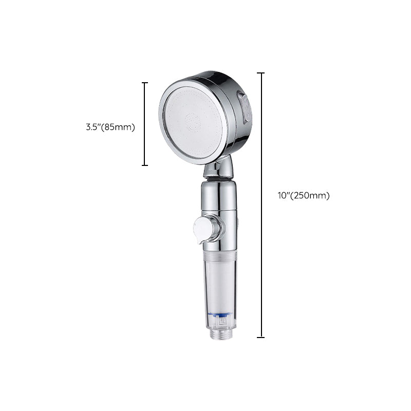 Modern Handheld Shower Head Silver Round Standard Shower Heads