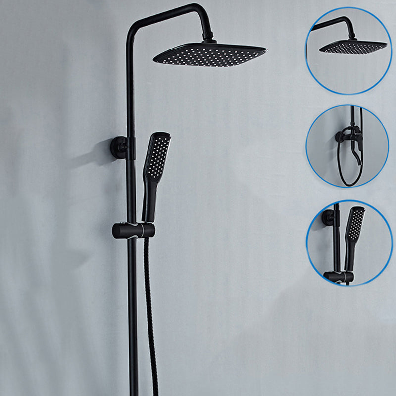 Modern adjustable swivel shower head metal shower fixture on the wall