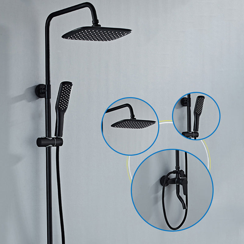 Modern adjustable swivel shower head metal shower fixture on the wall