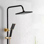 Modern adjustable swivel shower head metal shower fixture on the wall