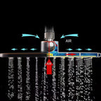 Modern adjustable swivel shower head metal shower fixture on the wall