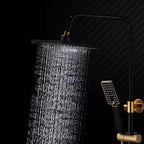 Modern adjustable swivel shower head metal shower fixture on the wall