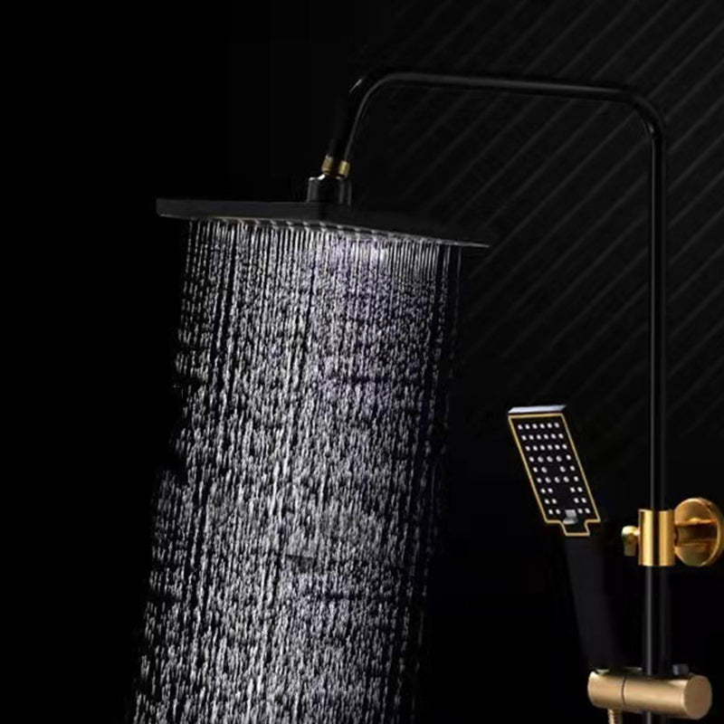 Modern adjustable swivel shower head metal shower fixture on the wall