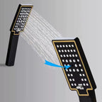 Modern adjustable swivel shower head metal shower fixture on the wall