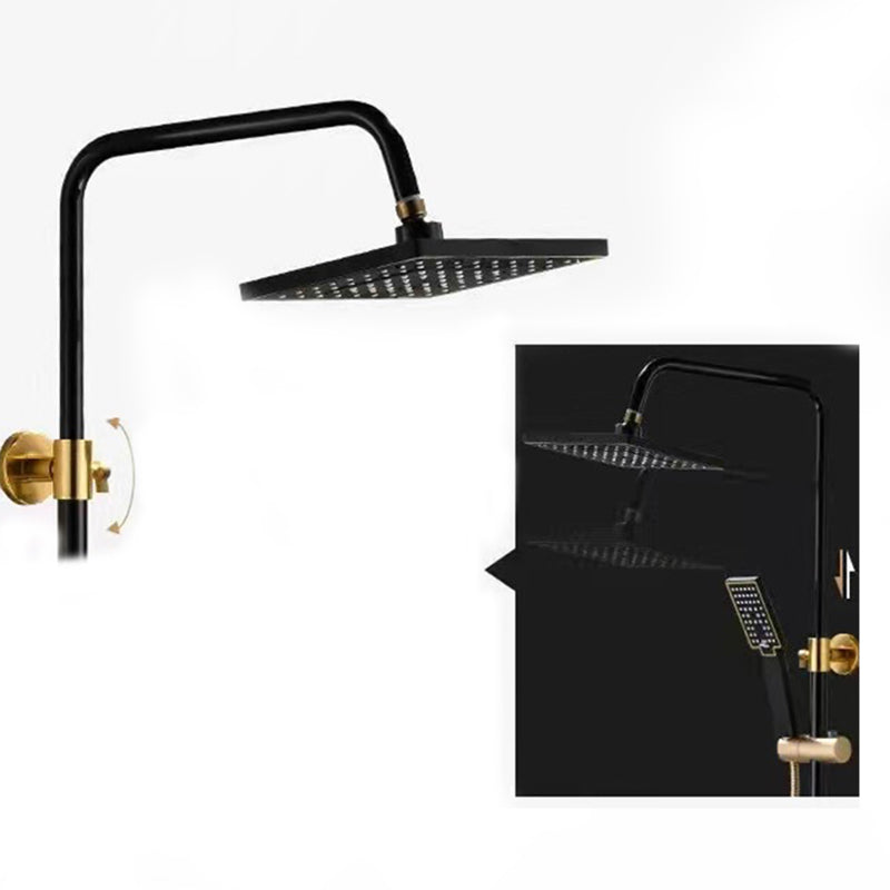 Modern adjustable swivel shower head metal shower fixture on the wall