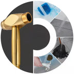 Modern adjustable swivel shower head metal shower fixture on the wall